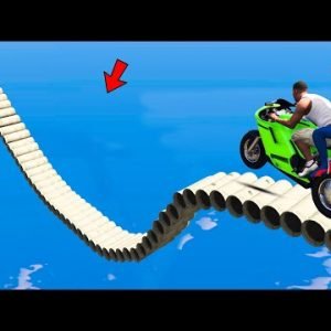 Franklin Motorcycle and Spider-man Pipe Bridge Ramp Parkour Stunt Race