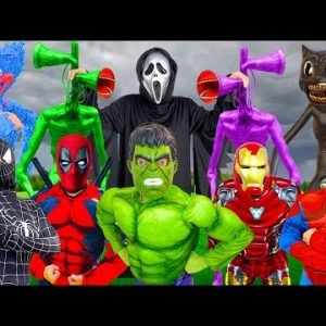 FUNNY SPIDER-MAN FAMILY | Hulk Prank | Superheroes VS Cartoon Cat VS Siren Head VS SCP 096