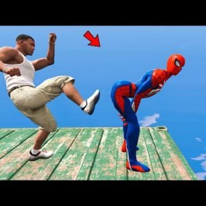 Spider-man Motorcycle and Franklin Difficult Parkour Challenge in GTA 5
