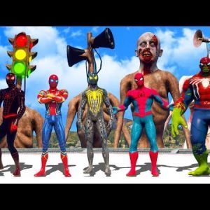 Team Spiderman VS Team Siren Head & Spider Hulk & Iron Spiderman & Spider Man Anti Ock – Epic Battle