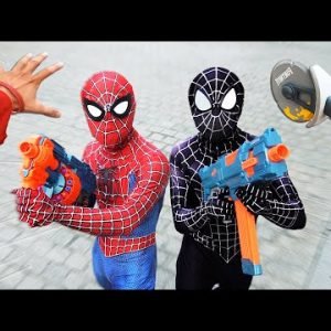 SPIDER-MAN & VENOM Nerf Gun War vs BAD GUY TEAM ( Special Action POV )