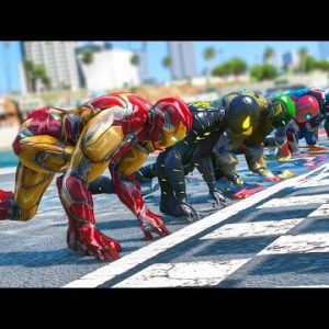 TEAM IRONMAN VS TEAM SPIDER-MAN | Running Challenge #416 (Funny Contest) – GTA V Mods