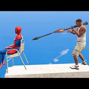 Spider-man and Franklin Crazy Parkour Challenge on Mountain in GTA 5