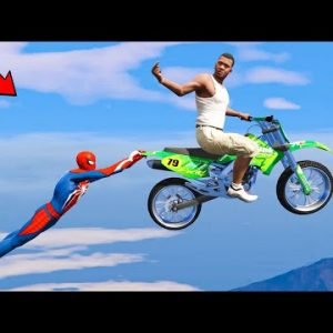 Spider-man aur Franklin ki Khartarnak Stunt Race Challenge – GTA 5