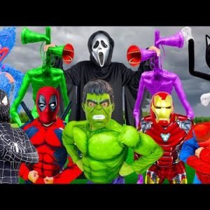 SPIDER-MAN All Funny Stories | Hulk Morning Prank | Superheroes VS Siren Head, Cartoon Cat, SCP 096