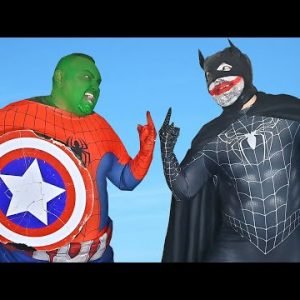 Spider-Captain Hulk VS Spider-Joker Bat