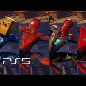 Peter Crafts the Advanced Suit Cutscene (With All 45 Suits) – Marvel’s Spider-Man Remastered (PS5)