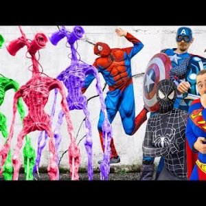 All SUPERHEROES VS All Siren Head | SPIDER-MAN VS VEMOM VS IROM-MAN VS Cartoon Cat | SCP 096 Attack