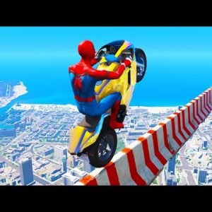 Spiderman Motorcycle Jumps #2 – GTA 5 Gameplay ( Spider-Man Stunts & Fails )