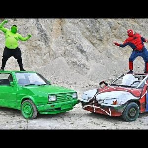 Spider-Man Car VS Hulk Car