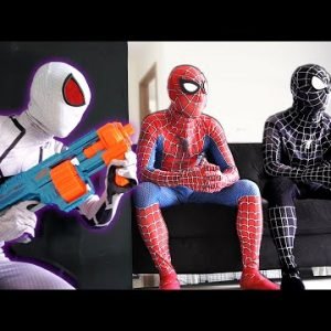 TEAM SPIDER-MAN vs BAD GUY TEAM | White Hero Is a BAD GUY ?? ( Live Action )