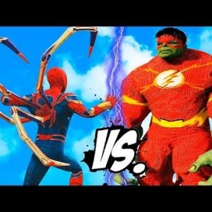 FLASH – HULK vs SPIDER-MAN – (IRON SPIDER) – EPIC BATTLE