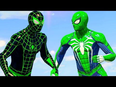 GREEN SPIDER-MAN PS4 vs GREEN SPIDER MAN PS5 – What If Battle Superheroes