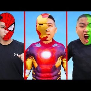 Hulk,Iron-Man,Spider-Man,BlackPanther Transformations – Superheroes Epic Battle With Fun BigGreen TV