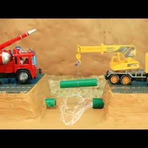Spider-truck and Friends Special Rescue Team: Sand Truck, Excavator Toys, Dump Truck
