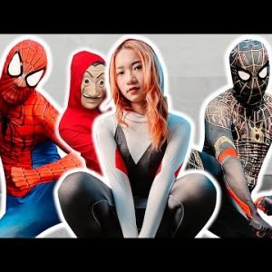 TEAM SPIDER-MAN vs BAD GUY TEAM | Rescue White Spider-Girl From Bad Guy (Action Live)
