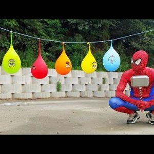 Spider Man Popping Water Balloons Compilation (Full Episode)
