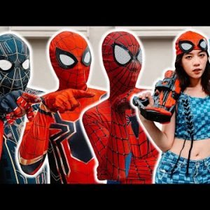 TEAM SPIDER-MAN vs BAD GUY TEAM | Red Spider-Man Lost Spider-Girl (Action Live)