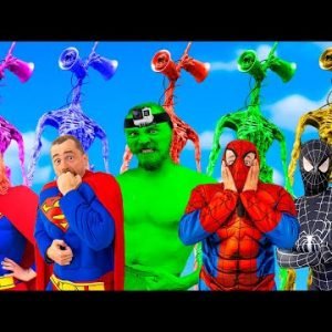SUPERHEROES VS VS Cartoon Cat, Siren Head, SCP 096 | SPIDER-MAN Cool Day | HULK GoPro VS SUPERHEROES