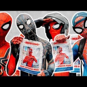 TEAM SPIDER-MAN vs BAD GUY TEAM | Missing Red Spider-Man, Save Him (Action Live)