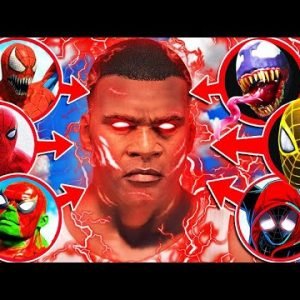 FRANKLIN Upgraded into SpiderHulk to Fight with Monster Spider ll GTA5 AVENGERS