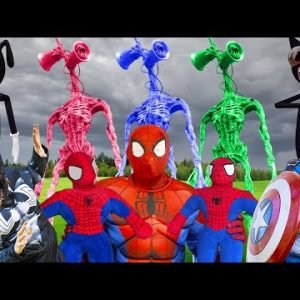 SUPERHEROES VS SCP 096, Siren Head | Fun SPIDER-MAN Play With Their Dolls | Squid Game in Real Life