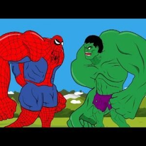 Spider Hulk Vs Giant Hulk And Wicked Witch – Godzilla Cartoon