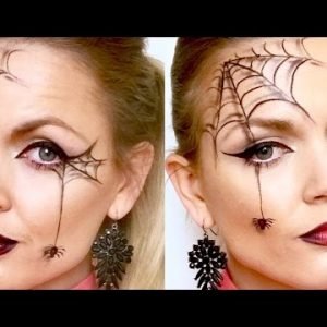 Quick and easy spider web halloween makeup