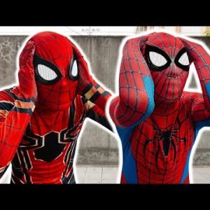 TEAM SPIDER-MAN vs BAD GUY TEAM (All Action Story POV)