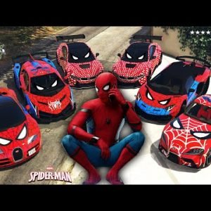 GTA 5 SPIDER MAN STEALING SUPER LUXURY CARS ( REAL LIFE MODIFIED CARS)