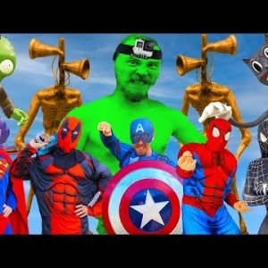 SPIDER-MAN Is Happy In Real Life | SUPERHEROES vs Cartoon Cat | HULK vs SUPERHEROES vs Siren Head