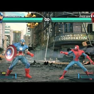 Captain is back! Captain America & Ryu vs Spider-Man & Haggar – Marvel vs Capcom: Infinite