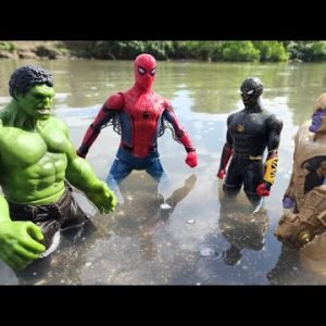 Superheroes Avengers Toys, Hulk, Spider-Man, Black Spider-Man, Thanos, Iron Man, Venom, Red Hulk