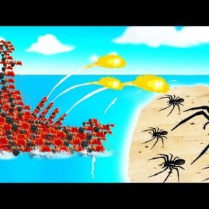Leading A Warship Ant Army vs Spider Horde Battle!