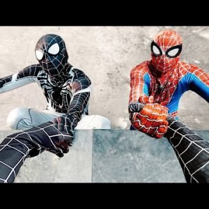 TEAM SPIDER-MAN vs VENOM Fighting Bad Guys In Real Life 2 (Action POV)