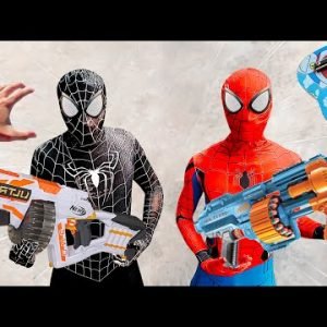 TEAM SPIDER-MAN Nerf War vs BAD GUY TEAM (Special Action POV)