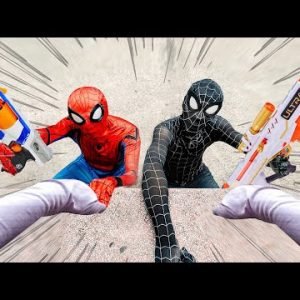 TEAM SPIDER-MAN Nerf Gun vs BAD GUY TEAM (All Action Story POV) || SEASON 2