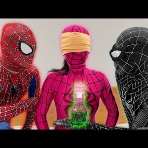 TEAM SPIDER-MAN vs BAD GUY TEAM | PINK HERO is NOT GOOD , SAVE HIM ! ( Live Action ) – Fllow Me