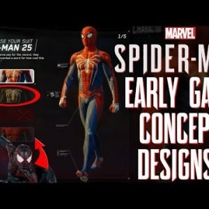 Spider-Man PS4: EARLY GAME CONCEPT DESIGNS!!! Sequel Suits TEASED, HUD/UI Models, & MUCH MORE!!!