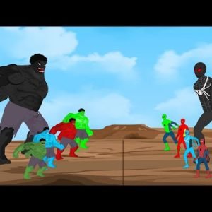 Evolution of Team Black HULK vs Evolution of Team Black Spider-Man [HD]