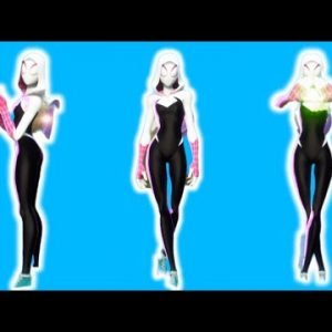 fortnite NEW Spider gwen Skin showcase with icon series Dances & Emotes|fortnite chapter 3 season 4