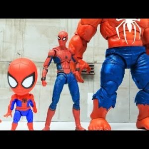 Spider-man and Gwen Stacy Fight with Hulk Figure Stop Motion