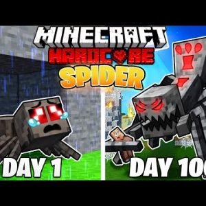 I Survived 100 DAYS as a SPIDER in HARDCORE Minecraft!