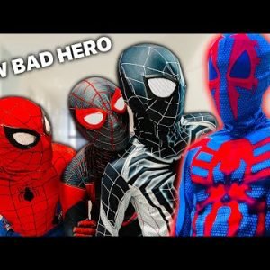 TEAM SPIDER-MAN vs BAD GUY TEAM | SUPER NEW BAD-HERO ( Special Live Action )