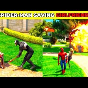 GTA V: SPIDER-MAN SAVING GIRLFRIEND FROM VENOM 🥺| #shorts