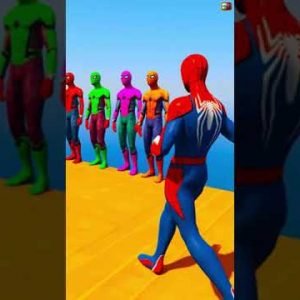 SPIDER-MAN VS SPIDER-MAN COLORFUL WITH PUNCH – #shorts