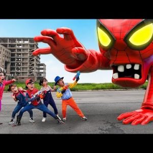TEAM Nick SPIDER-MAN in real life VS TEAM BAD GUYS ZOMBIE SPIDER in real life || Scary Teacher 3D