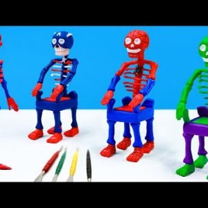 DIY Chair mix Superhero Spider-man, Hulk, Captain America with clay 🧟 Polymer Clay Tutorial