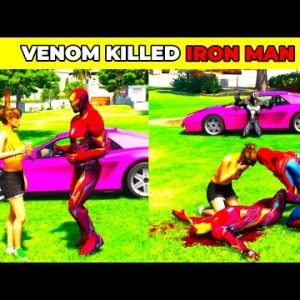 GTA V: VENOM KILL IRON MAN SAVIN SPIDER-MAN 🥺| #shorts