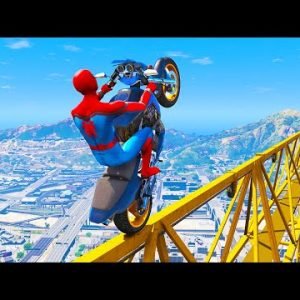 GTA 5: Spiderman Epic Bike Jumps #6 – Spider-Man Stunt & Fails, Gameplay